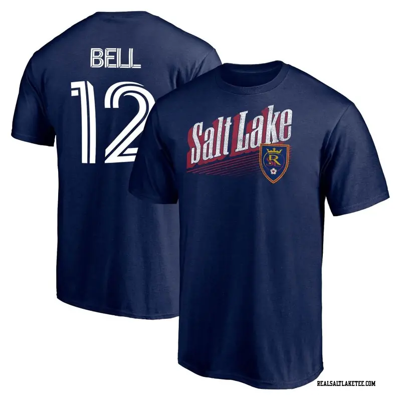 Youth Real Salt Lake ＃12 Matthew Bell Navy Name & Number Winning Streak T-Shirt